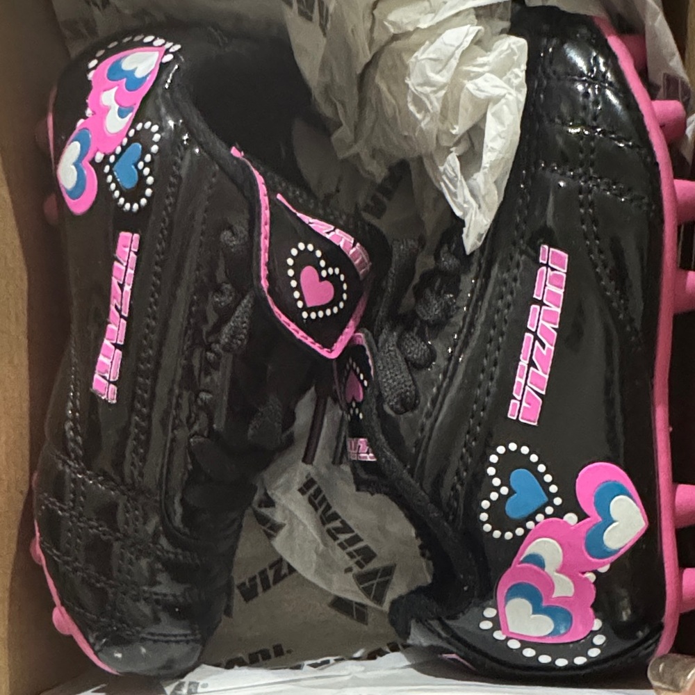 Vizari Black and Pink Soccer Cleats